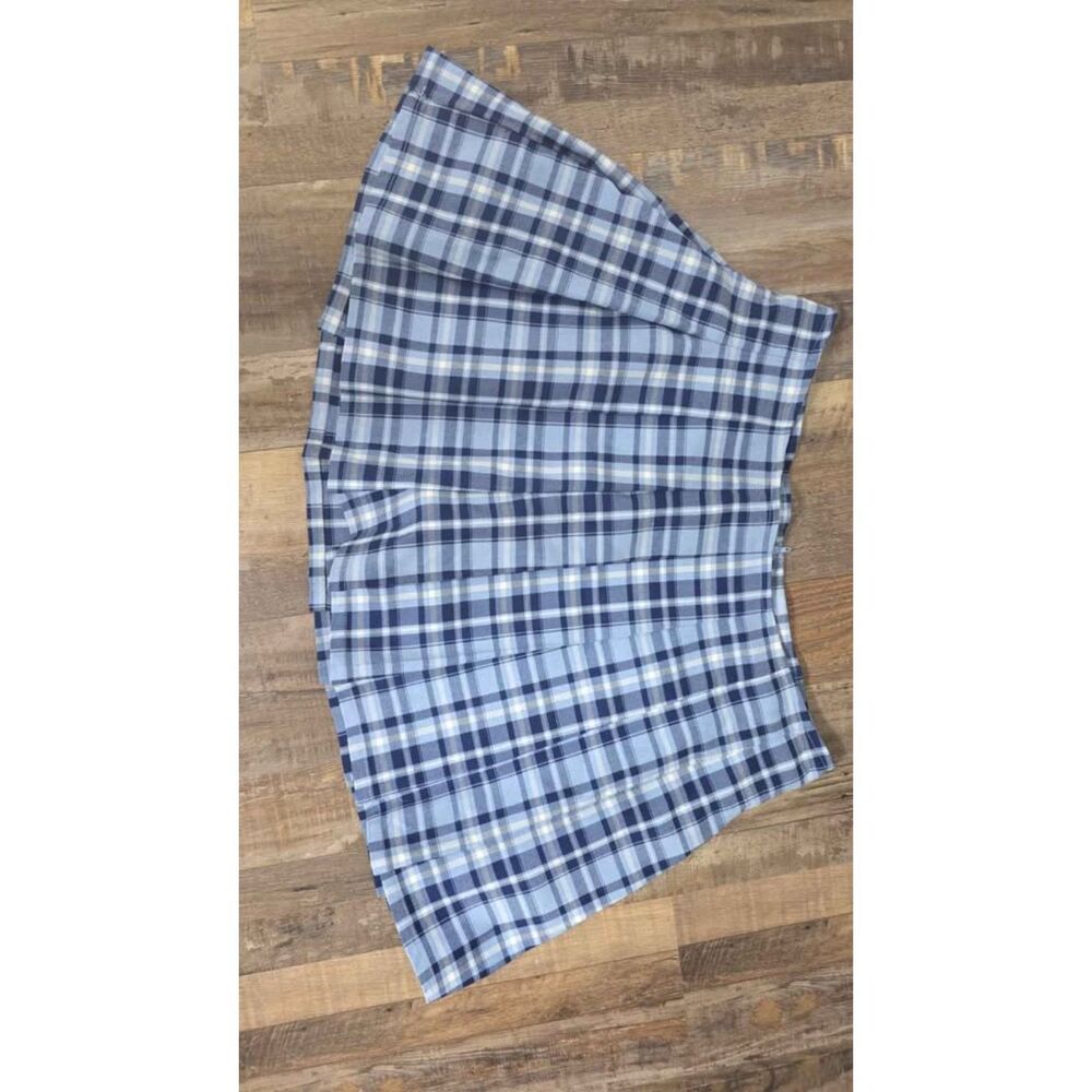 LoveSick by Torrid Blue Plaid Pleated Mini Skirt w/shorts Size 00